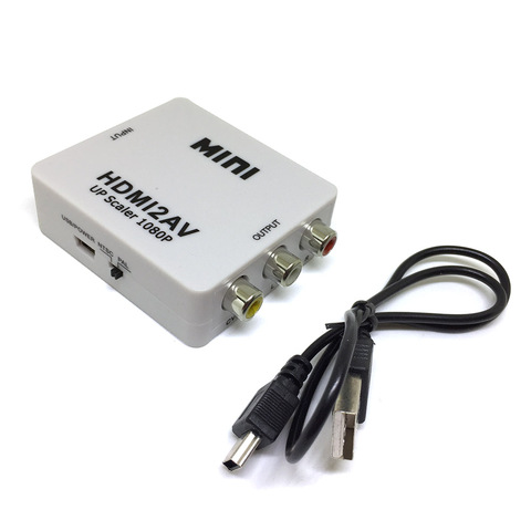 Конвертер HDMI to A/V тюльпан преобразователь цифровой сигнал в аналоговый сигнал/ HDMI to AV 3RCA CVBs Composite Video Audio ► Фото 1/2