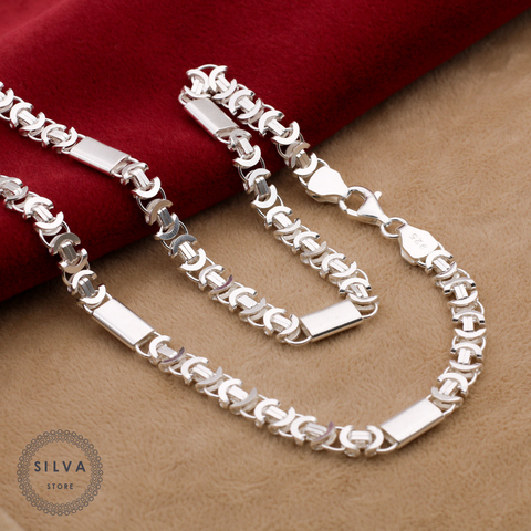 Серебряное ожерелье с кулоном Silva, серебро 925 пробы, Подарочные Цепочки для мужчин ► Фото 1/4