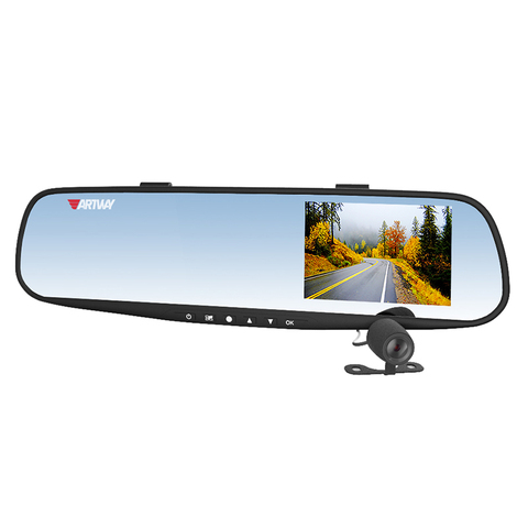 Видеорегистратор-зеркало Artway AV-601 с двумя камерами и с системой помощи при парковке ► Фото 1/5